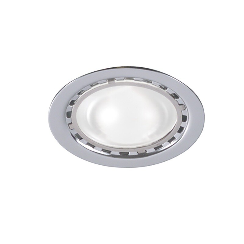 FARETTO DA INCASSO PER PENSILI PER LAMPADINE BISPINA 12V FINITURA CROMO