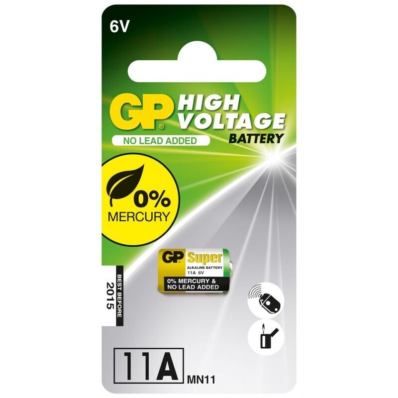 BATTERIA 11A 6V ALCALINA - GP BATTERIES MN11 PILA BLISTER 1 PEZZO