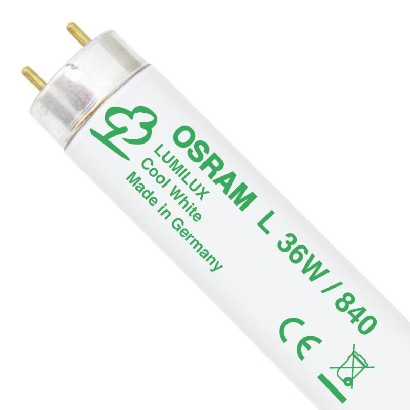 TUBO NEON OSRAM LUMILUX L 36W LUCE BIANCO NATURALE 840 LUNGHEZZA 1 METRO (97 cm)