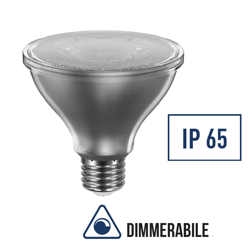LED PAR30 WATERPROOF IP65 DIMMERABILE 9,5W (RESA 75W TRADIZIONALI)