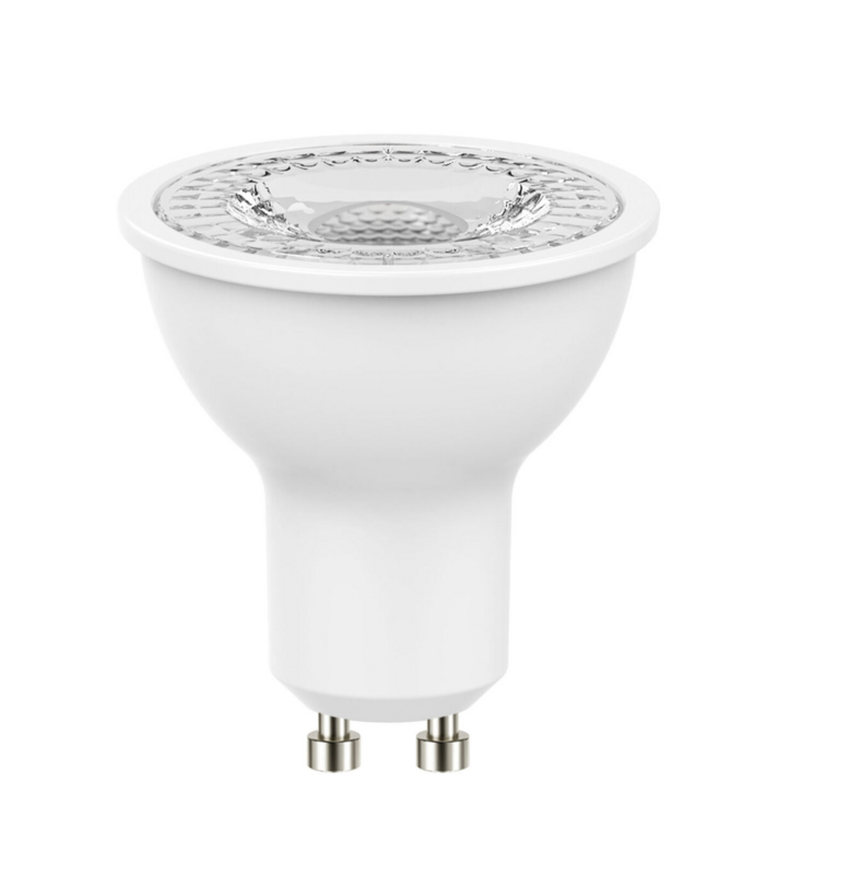 LAMPADINA FARETTO GU10 DIMMERABILE LED 5,7W (RESA 70W) LUCE BIANCO CALDA 3000K APERTURA 60°