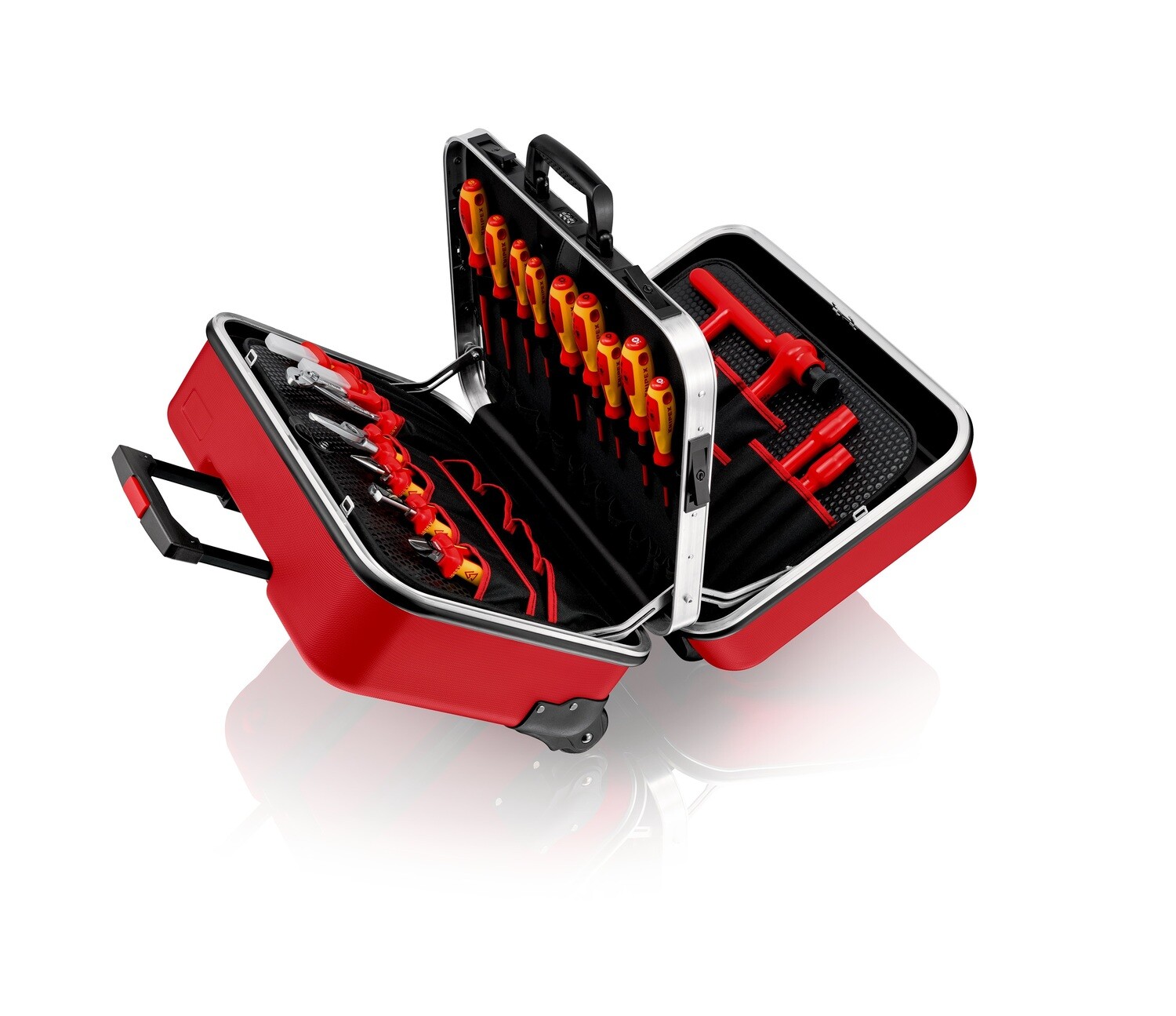 VALIGIA PORTAUTENSILI KNIPEX BIG TWIN MOVE RED - RIFORNITO 98 99 15 - ISOLAMENTO A 1000V COMPETENZA ELETTRICA