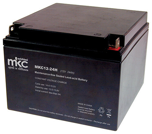 BATTERIA AL PIOMBO 12V 24 Ah CICLICA TAMPONE ACCUMULATORE RICARICABILE TERMINALE T3