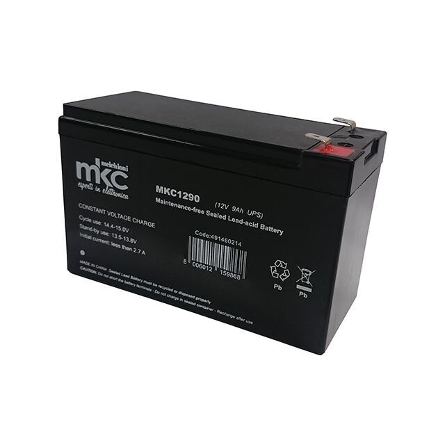 BATTERIA AL PIOMBO 12V 9 Ah CICLICA ADATTA PER USO GRAVOSO ACCUMULATORE RICARICABILE TERMINALE FASTON 6,3 mm