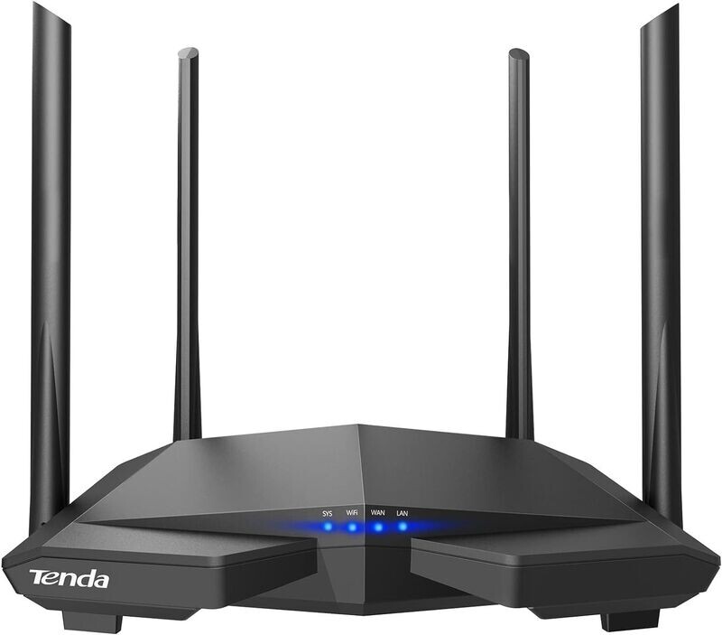 ROUTER tenda AC6 Wi-Fi AC1200 Dual Band 2.4 GHz e 867 Mbps, 5 GHz, 4 Antenne, Parental Control e Rete Ospiti, VPN, IPv6