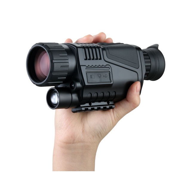 VISORE NOTTURNO DIGITALE CON REGISTRAZIONE VIDEO E FOTO CON COMODO BORSELLO E CINTURINO - PORTATA ILLUMINATORE INFRAROSSI 200 MT