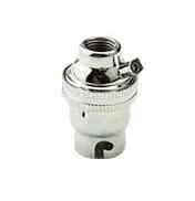 PORTALAMPADE ATTACCO B15D IN METALLO COLOR ARGENTO FAI-0092-15-ARG ADATTO PER LAMPADINE CON ATTACCO A BAIONETTA