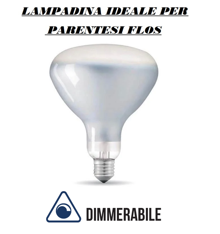 LED R125 E27 DIMMERABILE 11W = RESA 75W IDEALE PER PARENTESI FLOS LUCE CALDA