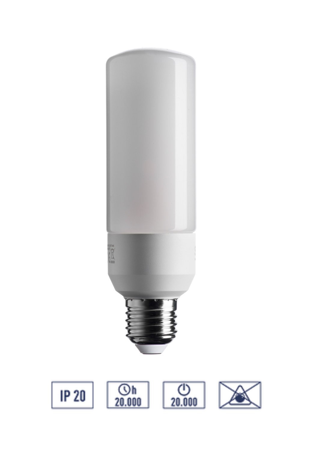 LAMPADINA LED TUBOLARE ATTACCO E27 12W DI CONSUMO RESA 100W T45