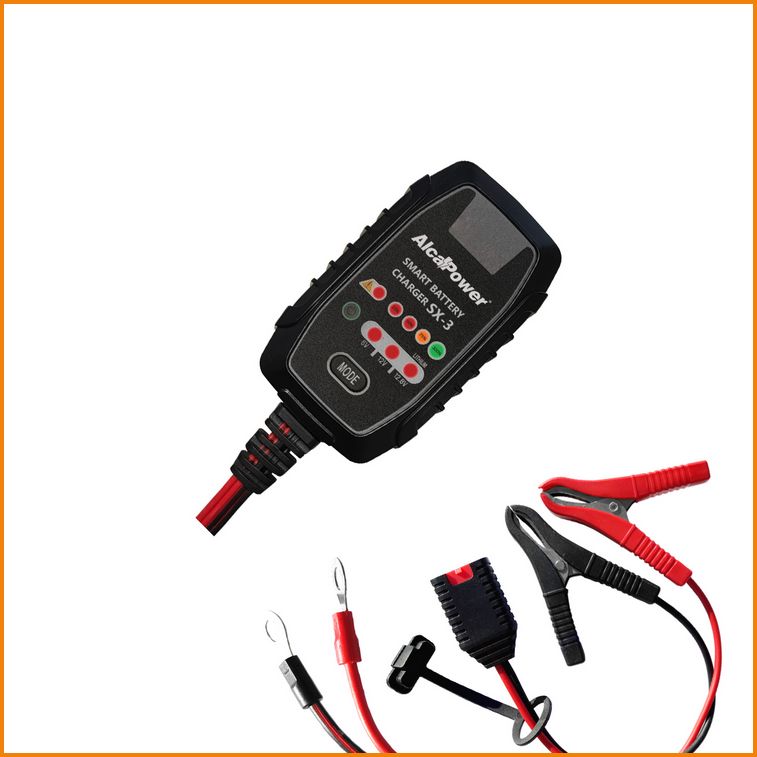 CARICABATTERIE SWITCHING AUTOMATICO 15A 12V E 24V 25-400Ah - SMART BATTERY CHARGER SX-3 PER BATTERIE AL PIOMBO 12V, 24V E LIFEPO4 12.8V 30-200Ah