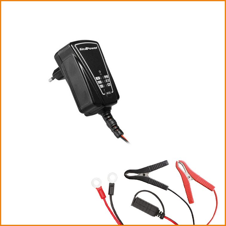 CARICABATTERIE SWITCHING AUTOMATICO 1A 6V E 12V 1,2-60AH - SMART BATTERY CHARGER CX-3 PER BATTERIE AL PIOMBO DA 6V E 12V