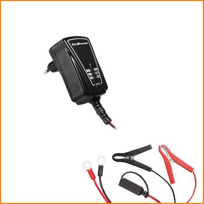 CARICABATTERIE SWITCHING AUTOMATICO 1A 6V E 12V 1,2-60AH - SMART BATTERY CHARGER CX-3 PER BATTERIE AL PIOMBO DA 6V E 12V
