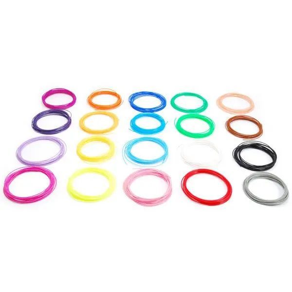 20 Matassine di PLA - 1.75mm - Rocche da 10 metri di vari colori PER STAMPA 3D