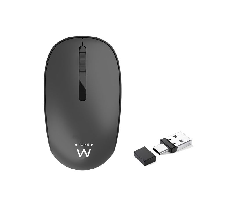 MOUSE WIRELESS A CLIC SILENZIOSO CON RICEVITORE COMBO USB A+C E SENSORE OTTICO A 1000 DPI