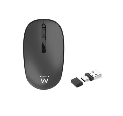 MOUSE WIRELESS A CLIC SILENZIOSO CON RICEVITORE COMBO USB A+C E SENSORE OTTICO A 1000 DPI