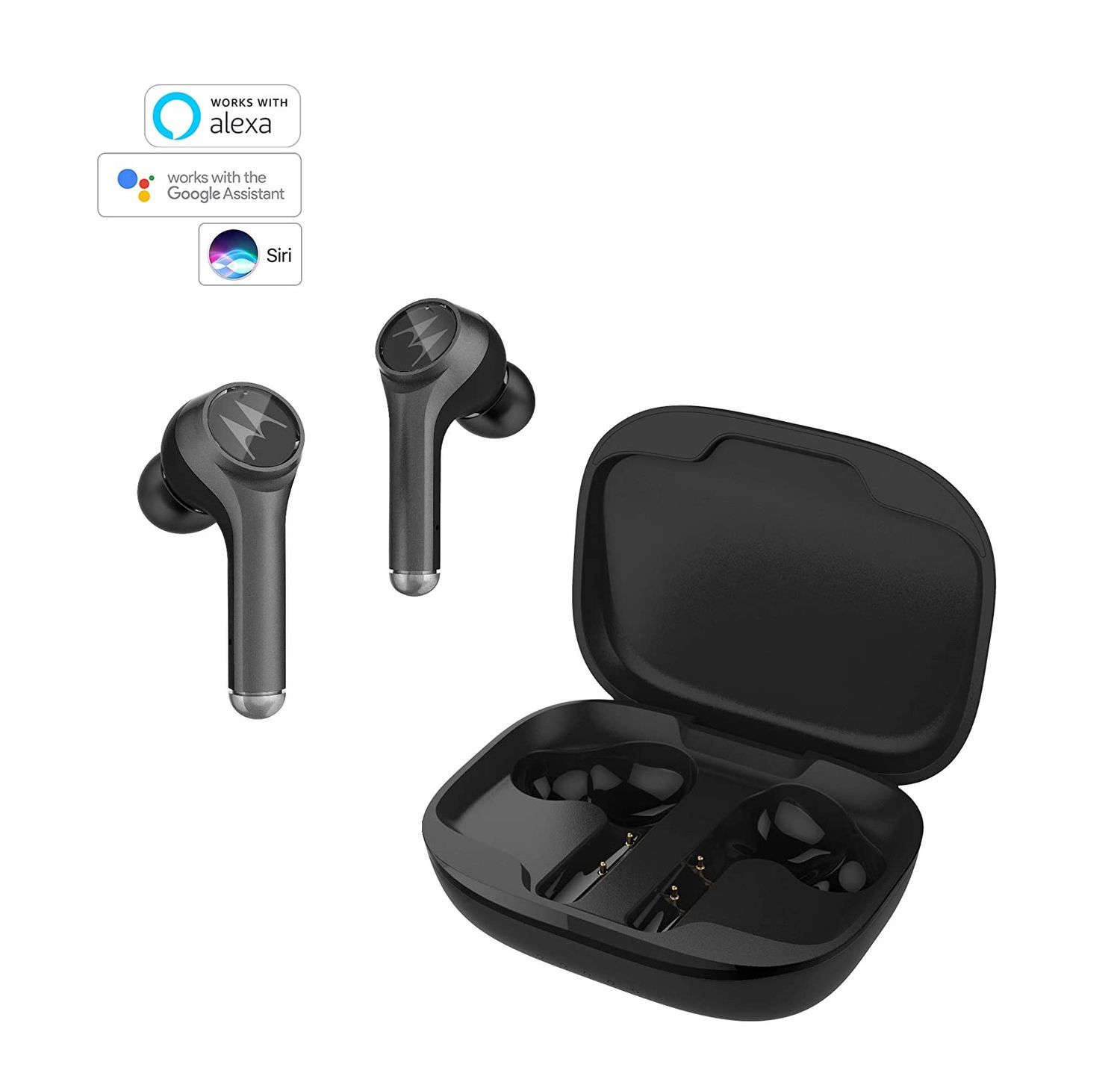 AURICOLARE STEREO FINO A 18 ORE DI RIPRODUZIONE CON CUSTODIA DI RICARICA IMPERMEABILI MOTOROLA VERVEBUDS 800