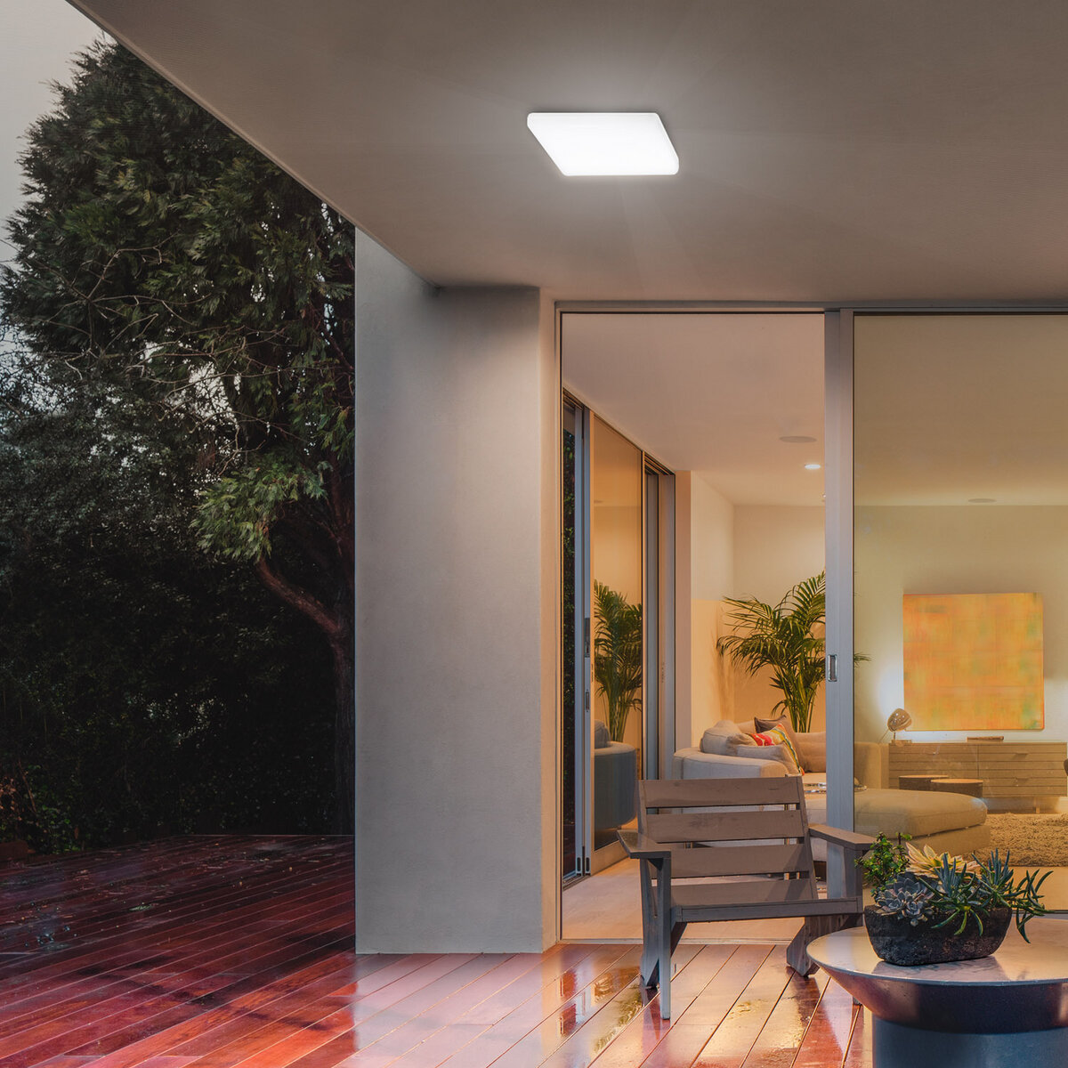 PLAFONIERA LED 24W 2700 LUMEN QUADRATA CON BASE IN METALLO PER INTERNO CON TONALITA' DELLA LUCE SELEZIONABILE - FACILE INSTALLAZIONE BAGNO, GARAGE, CORRIDOI, SCALE