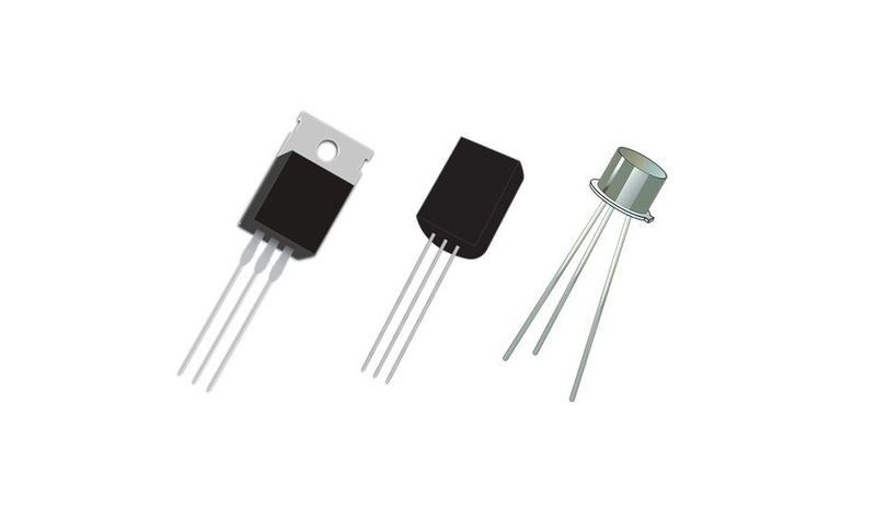 CONFEZIONE DI COMPONENTI ELETTRONICI VARI: STABILIZZATORE TENSIONE, TRANSISTOR VARI E DIODI AMPLIFICATI