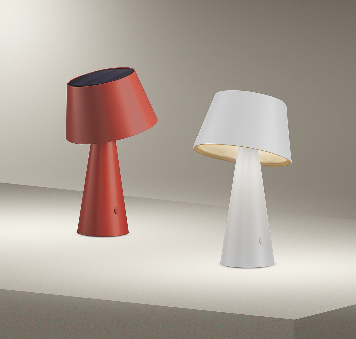 LAMPADA DA TAVOLO DI DESIGN A LED TIZIA CON BATTERIA AL LITIO RICARICABILE CON CAVO USB-C E RICARICA SOLARE