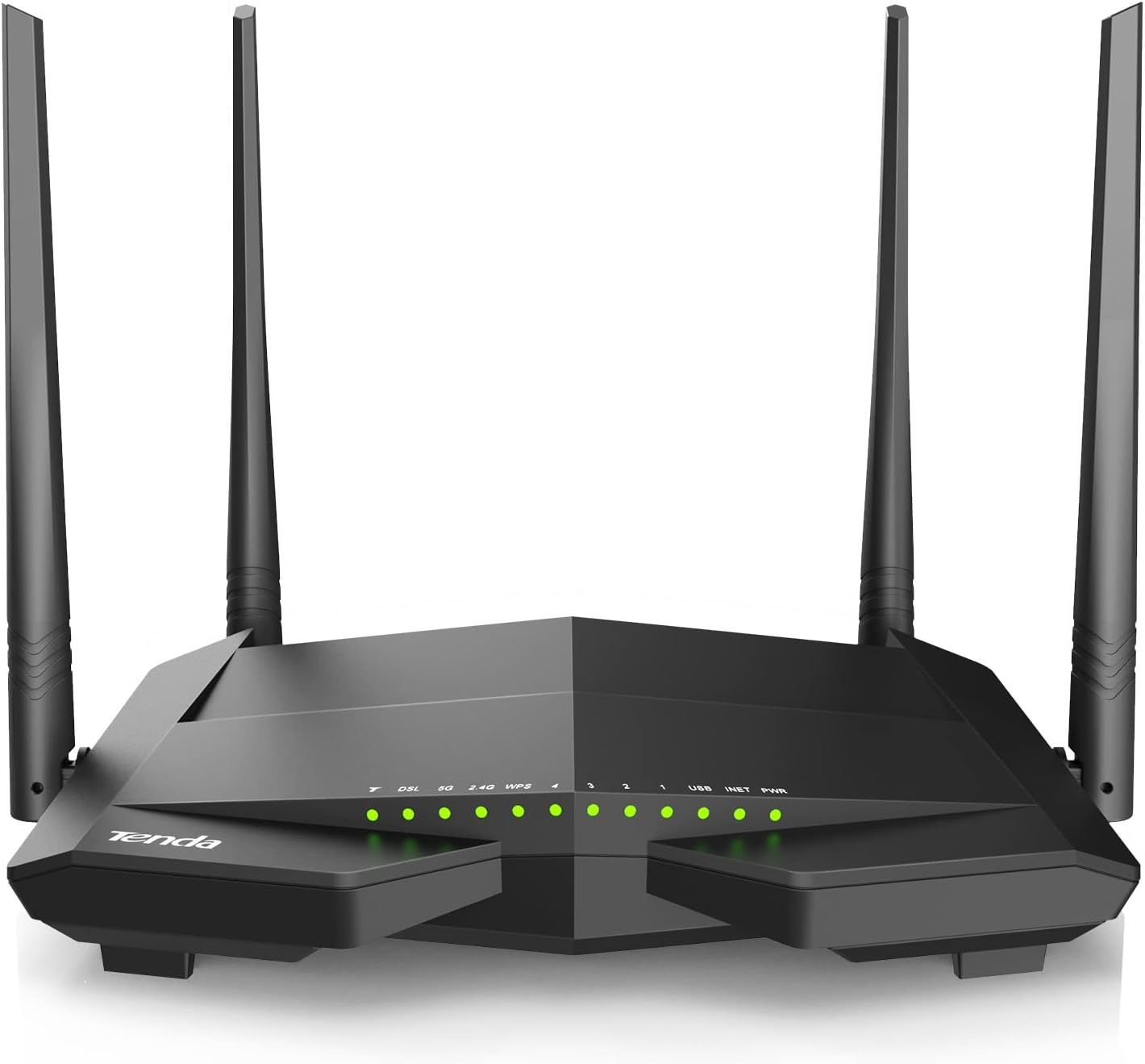 MODEM ROUTER  VDSL/ADSL Tenda V12 AC1200 Dual Band Wi-Fi, 4 Porte Gigabit, tecnologie Beamforming e MU-MIMO, VPN/IPTV/IPv6/WPS