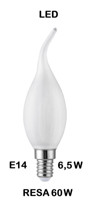 LAMPADINA LED COLPO DI VENTO / FIOCCO / FIAMMA E14 6,5W (RESA 60W) VETRO BIANCO LATTE / OPALINA / OPALE / SILICA / MILK / FULL LIGHT LUCE CALDA 2700K LAMPADINA LED COLPO DI VENTO / FIOCCO / FIAMMA E14 6,5W (RESA 60W) VETRO BIANCO LATTE / OPALINA / OPALE / SILICA / MILK / FULL LIGHT LUCE CALDA 2700K