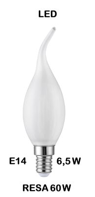LAMPADINA LED COLPO DI VENTO / FIOCCO / FIAMMA E14 6,5W (RESA 60W) VETRO BIANCO LATTE / OPALINA / OPALE / SILICA / MILK / FULL LIGHT LUCE CALDA 2700K LAMPADINA LED COLPO DI VENTO / FIOCCO / FIAMMA E14 6,5W (RESA 60W) VETRO BIANCO LATTE / OPALINA / OPALE / SILICA / MILK / FULL LIGHT LUCE CALDA 2700K