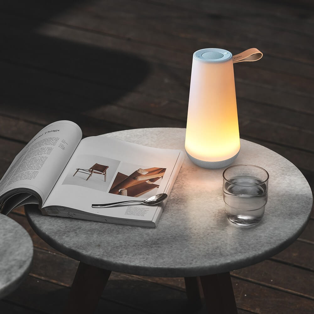 UMA Mini LANTERNA SONORA PABLO - MUSICA ALTA QUALITA' BLUETOOTH - LUCE DIMMERABILE - LAMPADA DI DESIGN OUTDOOR E INDOOR TRASPORTABILE