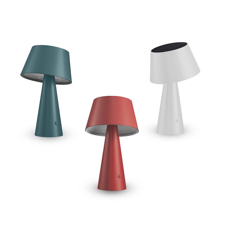 LAMPADA DA TAVOLO DI DESIGN A LED TIZIA CON BATTERIA AL LITIO RICARICABILE CON CAVO USB-C E RICARICA SOLARE