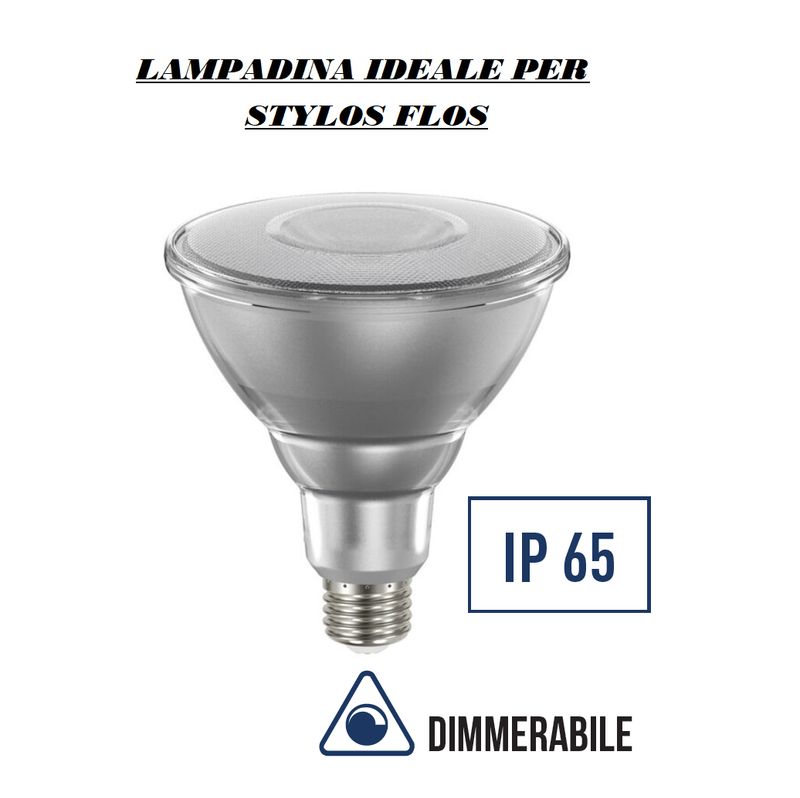 LED PAR38 WATERPROOF IP65 DIMMERABILE 16W (RESA 120W) IDEALE PER STYLOS FLOS