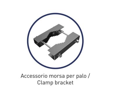 ACCESSORIO MORSA PER PALO PER FARETTI PROFESSIONALI KYOTO PER FARETTI DA 100W E 150W