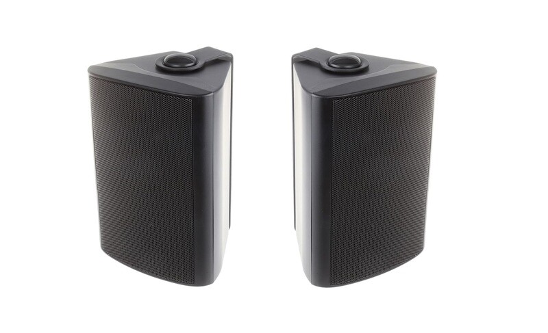 COPPIA DI DIFFUSORI A PARETE 100W 8 OHM CON TRASFORMATORE 70-100V E COMMUTATORE ESTERNO. GRIGLIA METALLICA E STAFFA DI FISSAGGIO A PARETE EVS802B