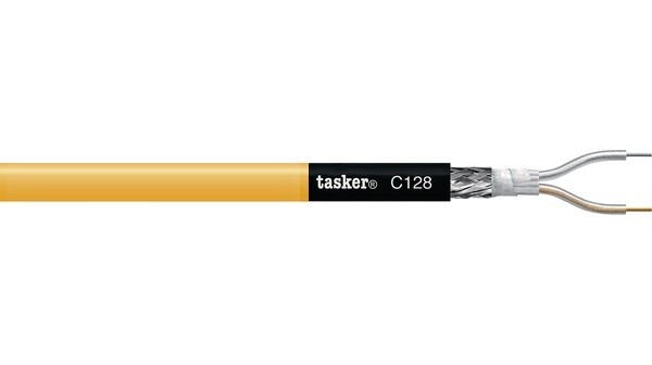 C128 CAVO MICROFONO 2X 0.35MM² COTONATO PROFESSIONALE SCHERMATO/I A METRO GIALLO - YELLOW, TASKER