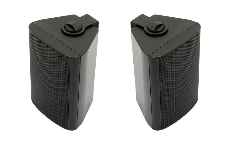 COPPIA DI DIFFUSORI A PARETE 80W 8 OHM CON TRASFORMATORE 70 - 100V E COMMUTATORE ESTERNO. GRIGLIA METALLICA E STAFFA DI FISSAGGIO A PARETE EVS602 BIANCHE O NERE