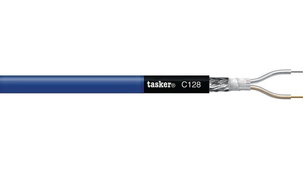 C128 CAVO MICROFONO 2X 0.35MM² COTONATO PROFESSIONALE SCHERMATO/I A METRO BLU - BLUE, TASKER