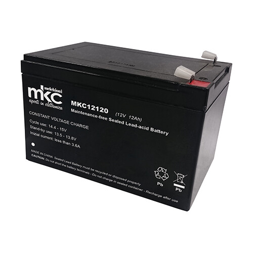 BATTERIA AL PIOMBO 12V 12Ah TAMPONE ACCUMULATORE RICARICABILE TERMINALE FASTON 6,3 mm