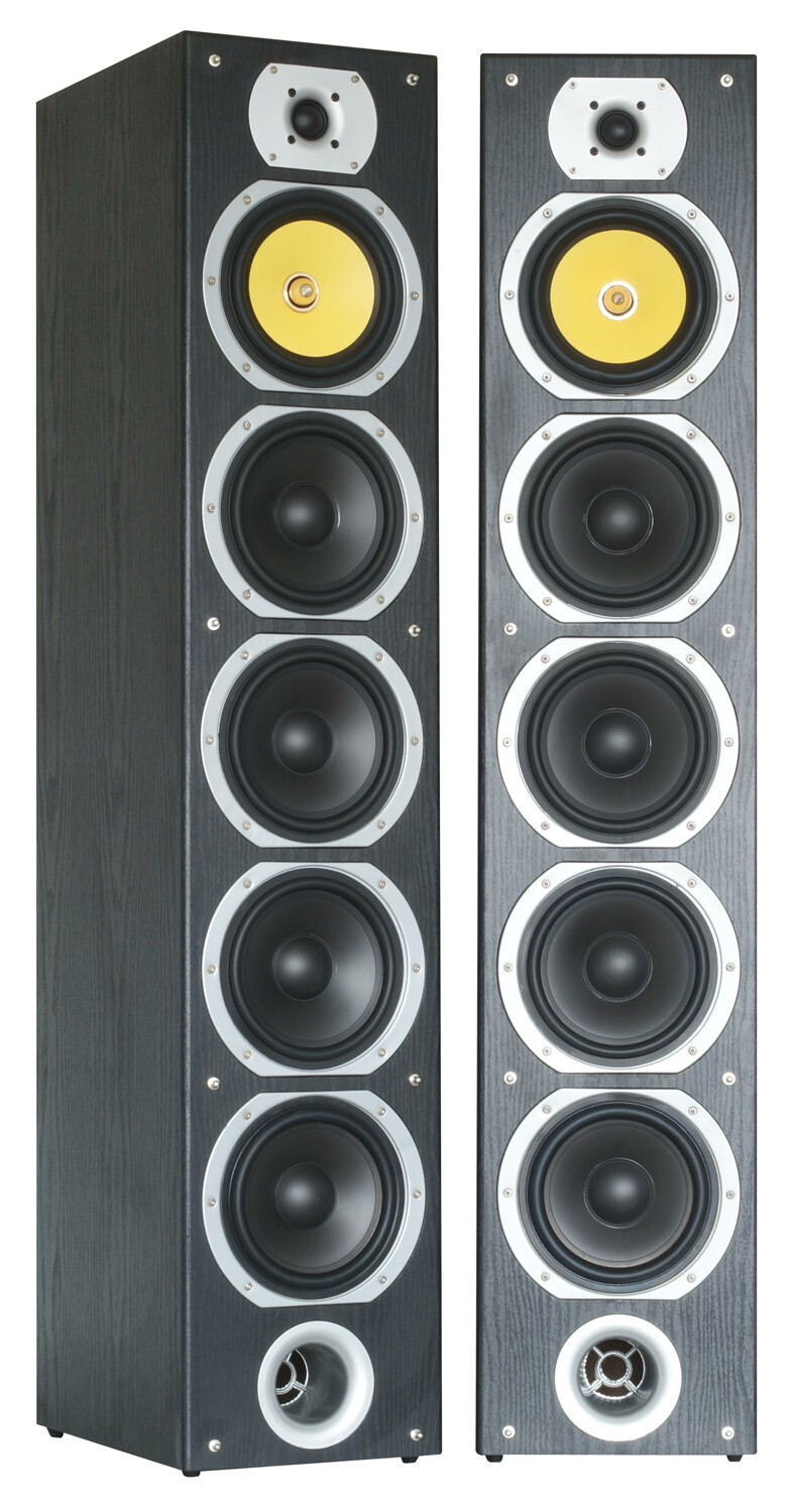 COPPIA DIFFUSORI 4 VIE A TORRE DA 600W (2X300W) CON QUATTRO WOOFER DA 6.5