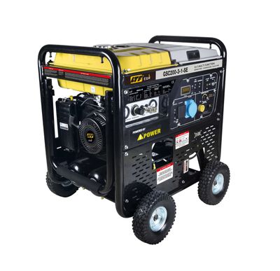 GENERATORE A BENZINA 230V MULTIFUNZIONE 3 IN 1 - MONOFASE 5KW, SALDATORE POTENZA 5KW, COMPRESSORE 100 L/MIN