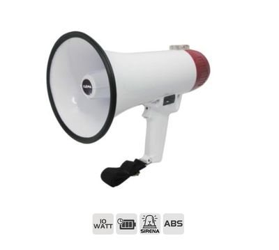 MEGAFONO CON SIRENA POTENZA 10W KARMA GT 1221: IDEALE PER GUIDE TURISTICHE, UTILIZZI SCOLASTICI, PICCOLE MANIFESTAZIONI
