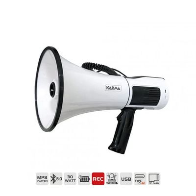 MEGAFONO 30W RICARICABILE GT 1231BT ULTIMA GENERAZIONE UDIBILE FINO A 800 METRI DI DISTANZA