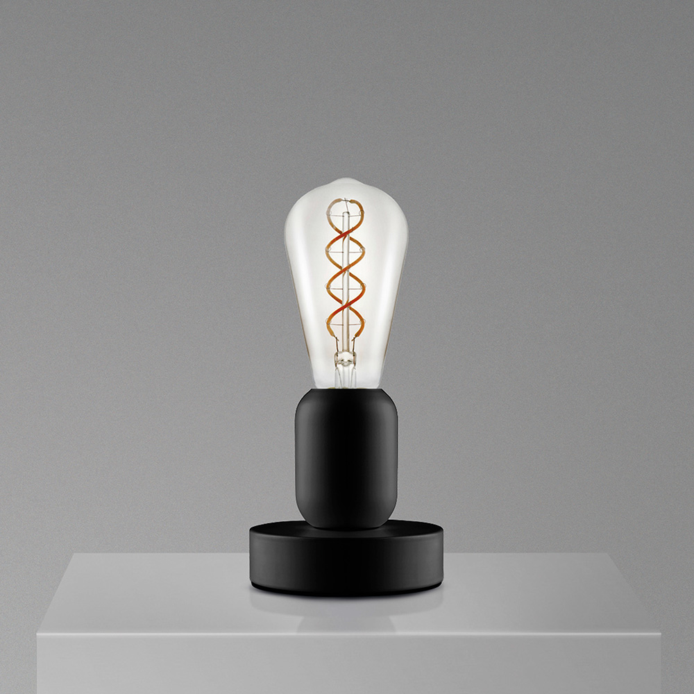 Mr. Magoo Lampada Portatile di Design a Batteria Ricaricabile GOLD - Base Bianca, Nero o Ottone