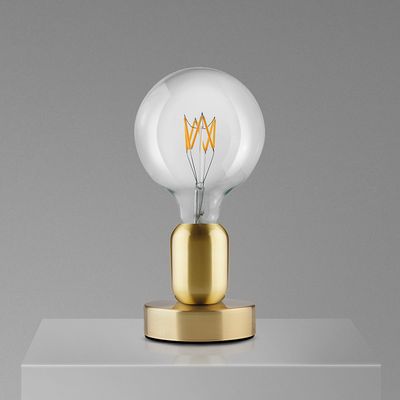 Mr. Magoo Lampada Portatile di Design a Batteria Ricaricabile CLEAR G125 - Base Bianca, Nero o Ottone Mr. Magoo Lampada Portatile di Design a Batteria Ricaricabile CLEAR G125 - Base Bianca, Nero o Ottone