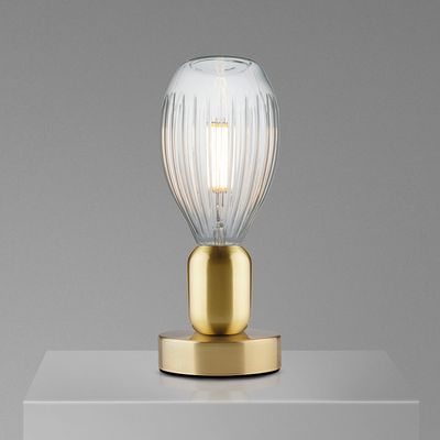 Mr. Magoo Lampada Portatile di Design a Batteria Ricaricabile CRISTALLO EOS - Base Bianca, Nero o Ottone Mr. Magoo Lampada Portatile di Design a Batteria Ricaricabile CRISTALLO EOS - Base Bianca, Nero o Ottone