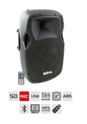 Box Amplificato 400W, Woofer da 12 Box Amplificato 400W, Woofer da 12" e Tweeter in Titanio, Alta Qualità. Equalizzatore grafico a 5 bande, Lettore SD/USB per MP3, Bluetooth, Telecomando, Funzione TWS, Possibilià di Collegare Diffusore