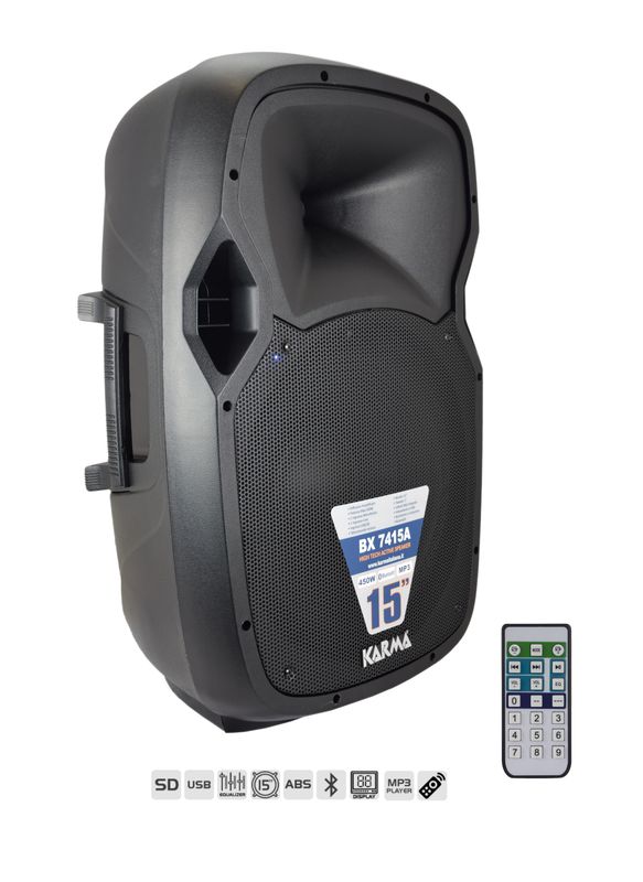 Box Amplificato 450W, Doppio Circuito di Amplificazione per Box Passivo. Presa Speakon OUT. MP3 Bluetooth, SD, USB, Telecomando. Equalizzatore 5 Bande. Funzione TWS Box Amplificato 450W, Doppio Circuito di Amplificazione per Box Passivo. Presa Speakon OUT. MP3 Bluetooth, SD, USB, Telecomando. Equalizzatore 5 Bande. Funzione TWS