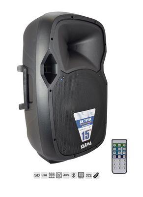 Box Amplificato 450W, Doppio Circuito di Amplificazione per Box Passivo. Presa Speakon OUT. MP3 Bluetooth, SD, USB, Telecomando. Equalizzatore 5 Bande. Funzione TWS Box Amplificato 450W, Doppio Circuito di Amplificazione per Box Passivo. Presa Speakon OUT. MP3 Bluetooth, SD, USB, Telecomando. Equalizzatore 5 Bande. Funzione TWS