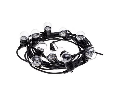 Catenaria Gghirlanda Per Esterno Con 11 Luci (Portalamapde E27) Lunghezza 12,5 metri + 2,5 metri Cavo Tondo 2 X 1 mm - NERA IP44 - Giuntabile con altre Catenarie ideale Per Giardino Catenaria Gghirlanda Per Esterno Con 11 Luci (Portalamapde E27) Lunghezza 12,5 metri + 2,5 metri Cavo Tondo 2 X 1 mm - NERA IP44 - Giuntabile con altre Catenarie ideale Per Giardino