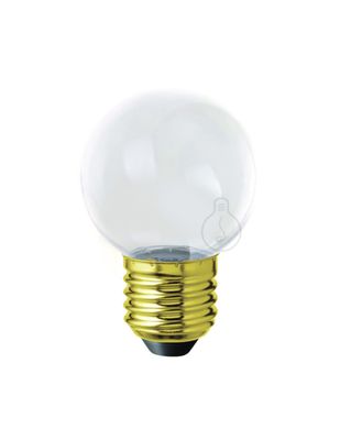 Lampadina LED Piccola - Mini Sfera / Sferetta / Pallina E27 1W Luce Calda TRASPARENTE, G45 Per Ghirlande e Catenarie e Decorazioni Festose. Lampadina LED Piccola - Mini Sfera / Sferetta / Pallina E27 1W Luce Calda TRASPARENTE, G45 Per Ghirlande e Catenarie e Decorazioni Festose.