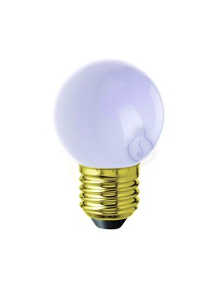 Lampadina LED Piccola - Mini Sfera / Sferetta / Pallina E27 1W Luce Calda BIANCO LATTE / OPALINA / OPALE / SILICA / MILK / FULL LIGHT, G45 Per Ghirlande e Catenarie e Decorazioni Festose. Lampadina LED Piccola - Mini Sfera / Sferetta / Pallina E27 1W Luce Calda BIANCO LATTE / OPALINA / OPALE / SILICA / MILK / FULL LIGHT, G45 Per Ghirlande e Catenarie e Decorazioni Festose.