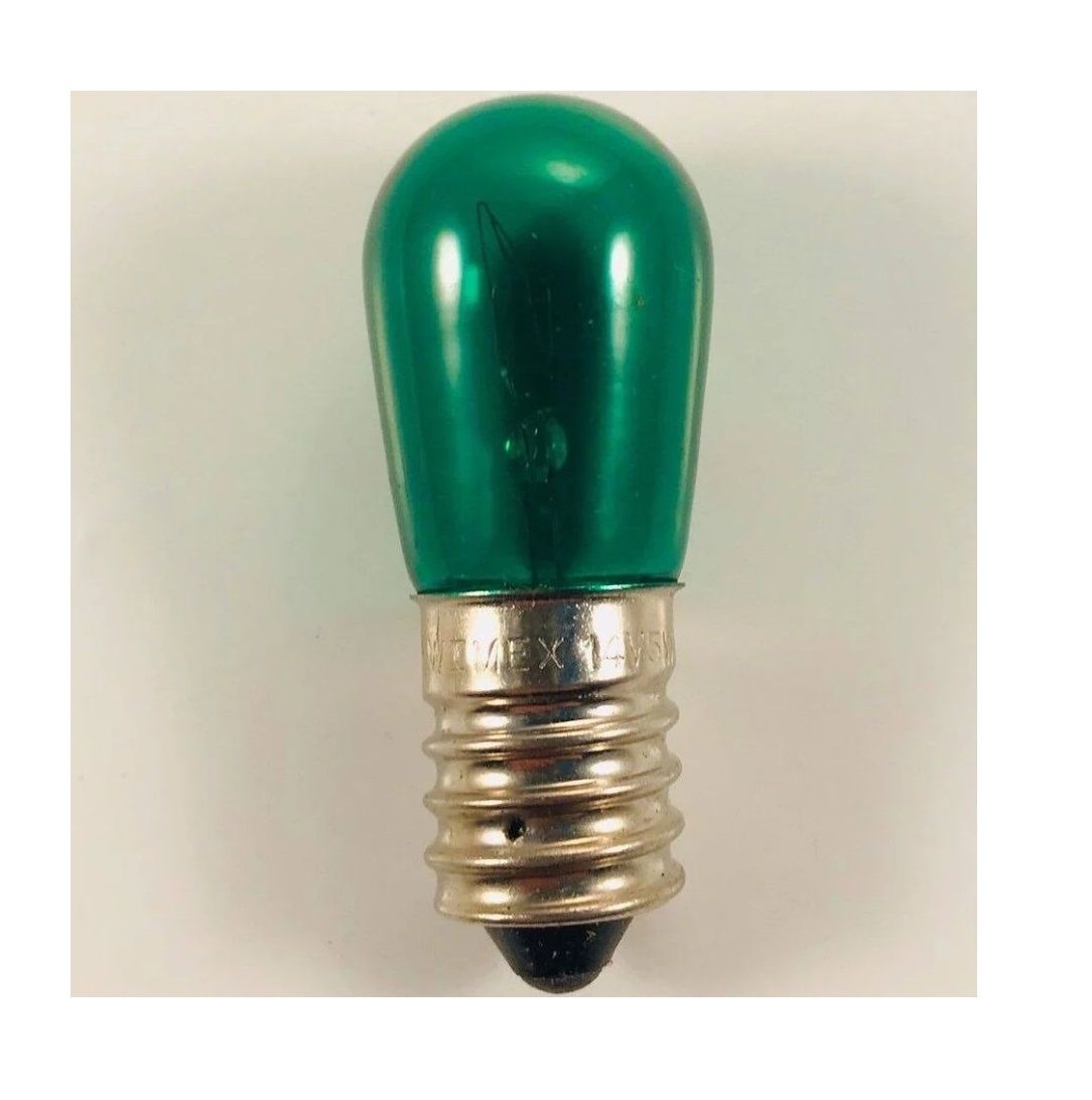 LAMPADINA COLORATA E14 5W 14V VERDE PER CATENE LUMINARIE DI NATALE
