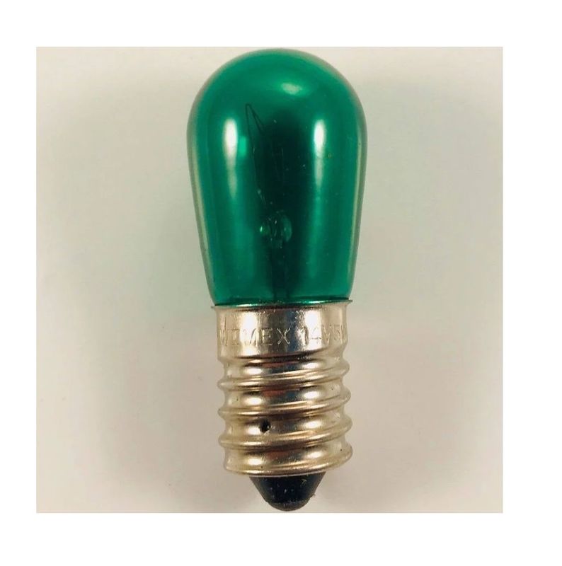 LAMPADINA COLORATA E14 5W 14V VERDE PER CATENE LUMINARIE DI NATALE